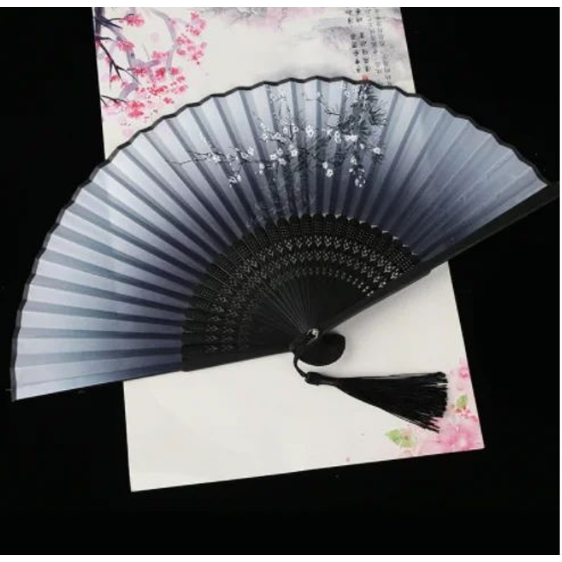 Retro Japanese Folding Fan Elegant Japanese Folding Fan For Women Dance Home Decor 7