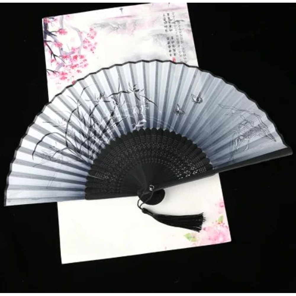 Retro Japanese Folding Fan Elegant Japanese Folding Fan For Women Dance Home Decor 10