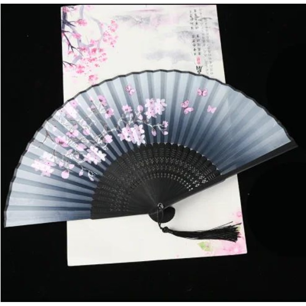 Retro Japanese Folding Fan Elegant Japanese Folding Fan For Women Dance Home Decor 16