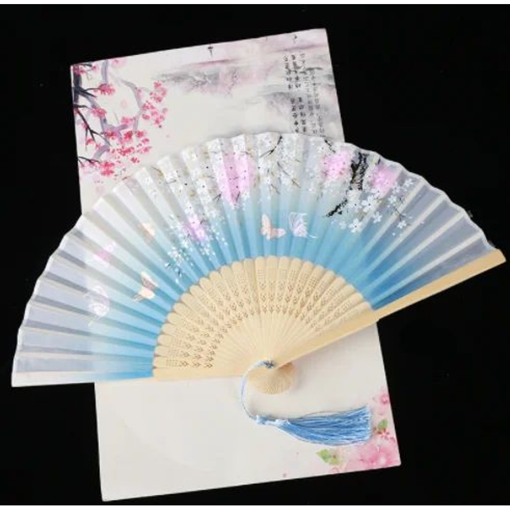 Retro Japanese Folding Fan Elegant Japanese Folding Fan For Women Dance Home Decor 13