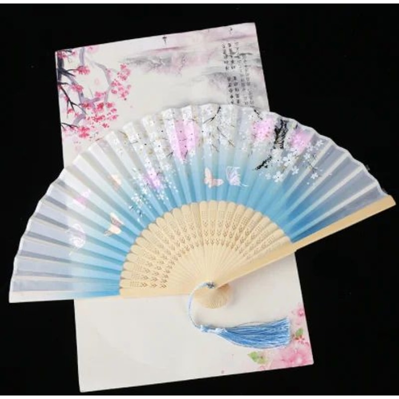 Retro Japanese Folding Fan Elegant Japanese Folding Fan For Women Dance Home Decor 13