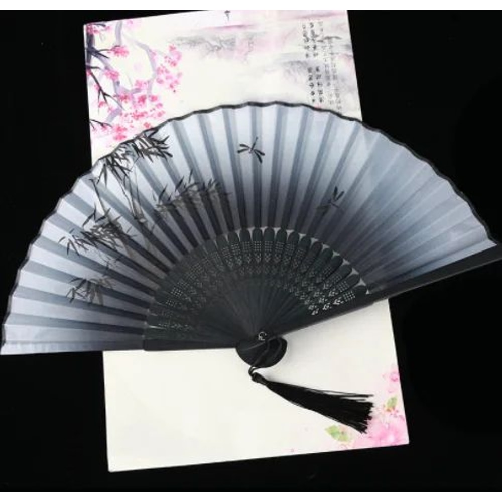 Retro Japanese Folding Fan Elegant Japanese Folding Fan For Women Dance Home Decor 14