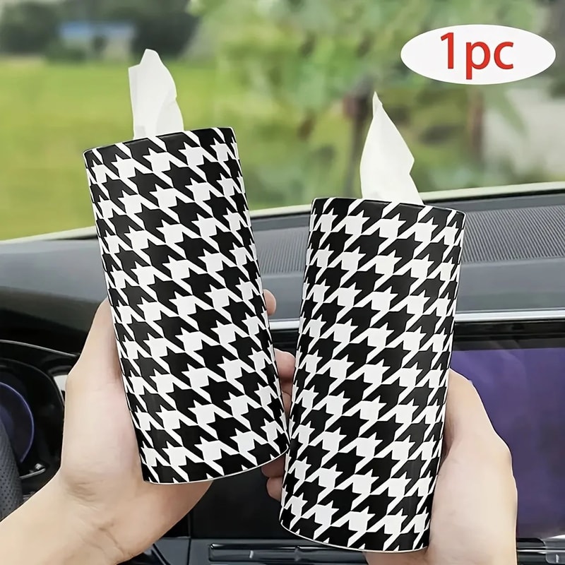 Cute Cartoon Car Tissue Box Organizer Hanging Plush Car Tissue Box With Multipurpose Storage 3