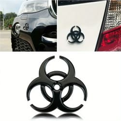 umbrella emblem metal car decal – metal car badge for stylish, weather-resistant vehicle customization