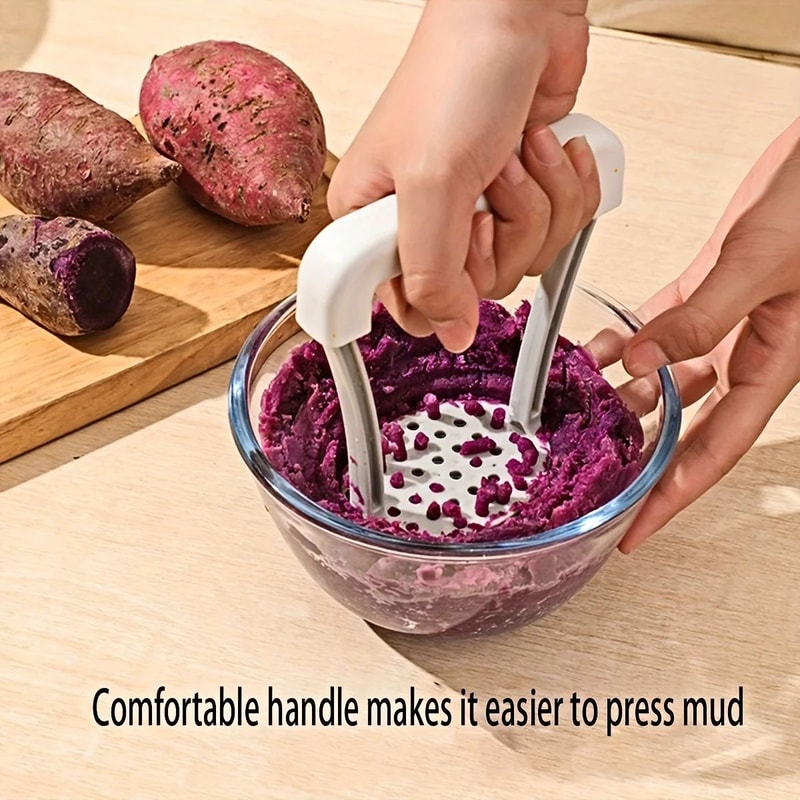 Manual Potato Masher Fruit Juicer Press MultiPurpose Kitchen Masher For Smooth Mash Purees Fresh 1
