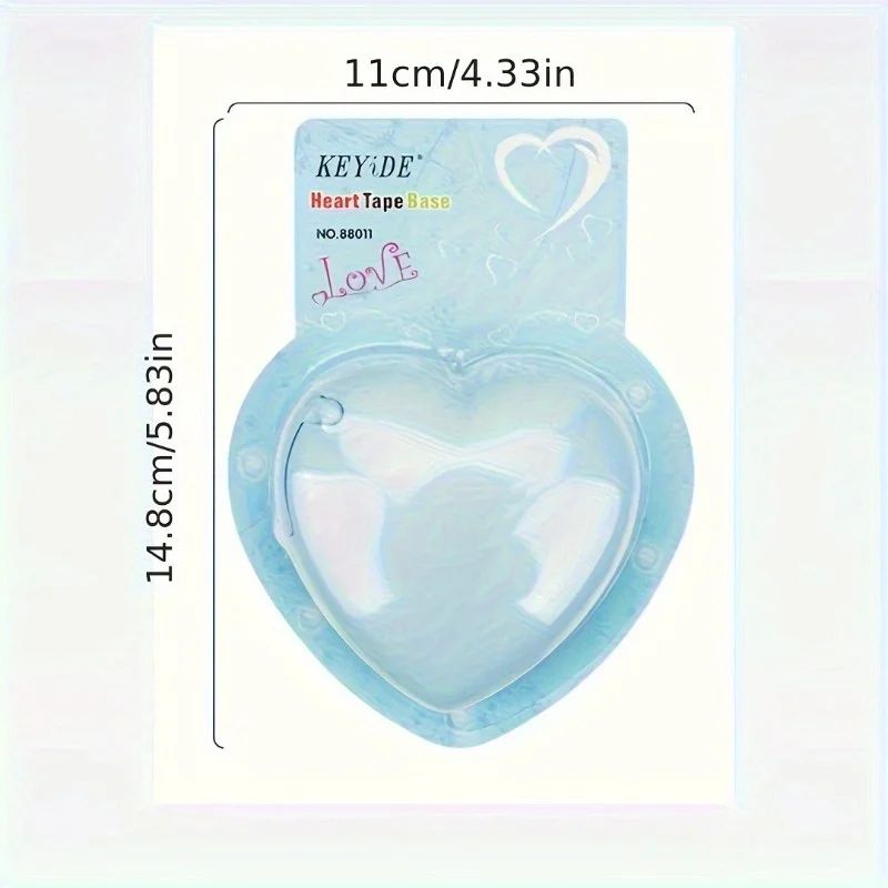 HeartShaped Portable Tape Dispenser With Invisible Tape Cute Desk School Tape Cutter 5