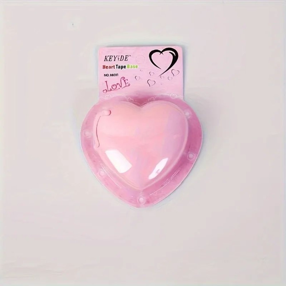 HeartShaped Portable Tape Dispenser With Invisible Tape Cute Desk School Tape Cutter 6