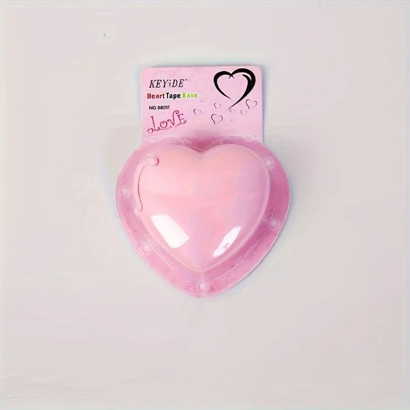 HeartShaped Portable Tape Dispenser With Invisible Tape Cute Desk School Tape Cutter 6