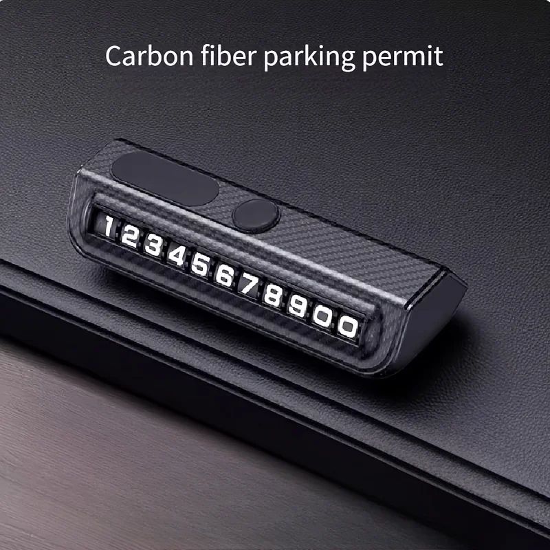 Temporary Parking Number Plate With Hidden Car Phone Number Card Dashboard Phone Holder Emergency 1