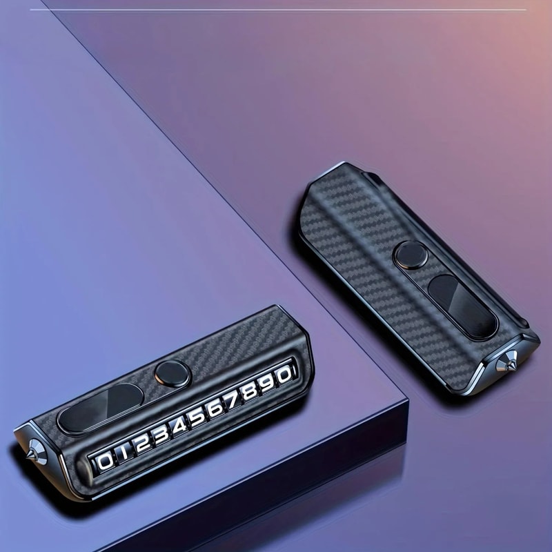 Temporary Parking Number Plate With Hidden Car Phone Number Card Dashboard Phone Holder Emergency 2