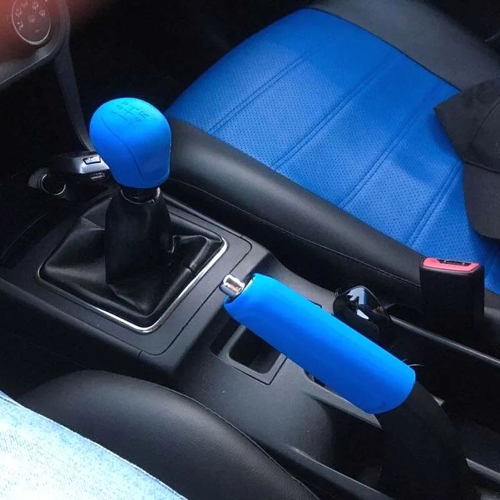 Universal Car Gear Shift Handbrake Cover Set 2PCS AntiSlip WearResistant Grip Sleeves 2