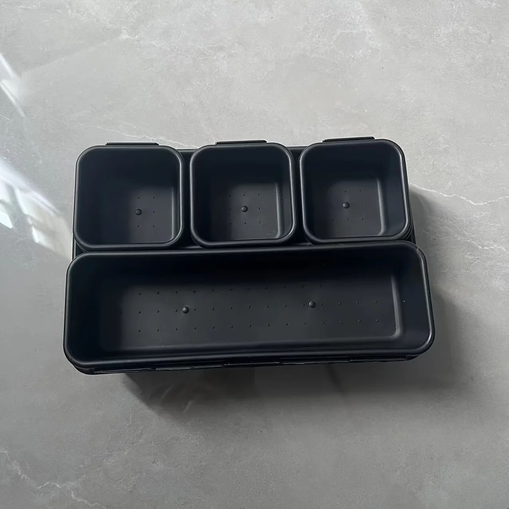 Modular 8Piece Drawer Organizer Set Stackable Desktop Storage Box Trays For Makeup Kitchen Bedroo 7