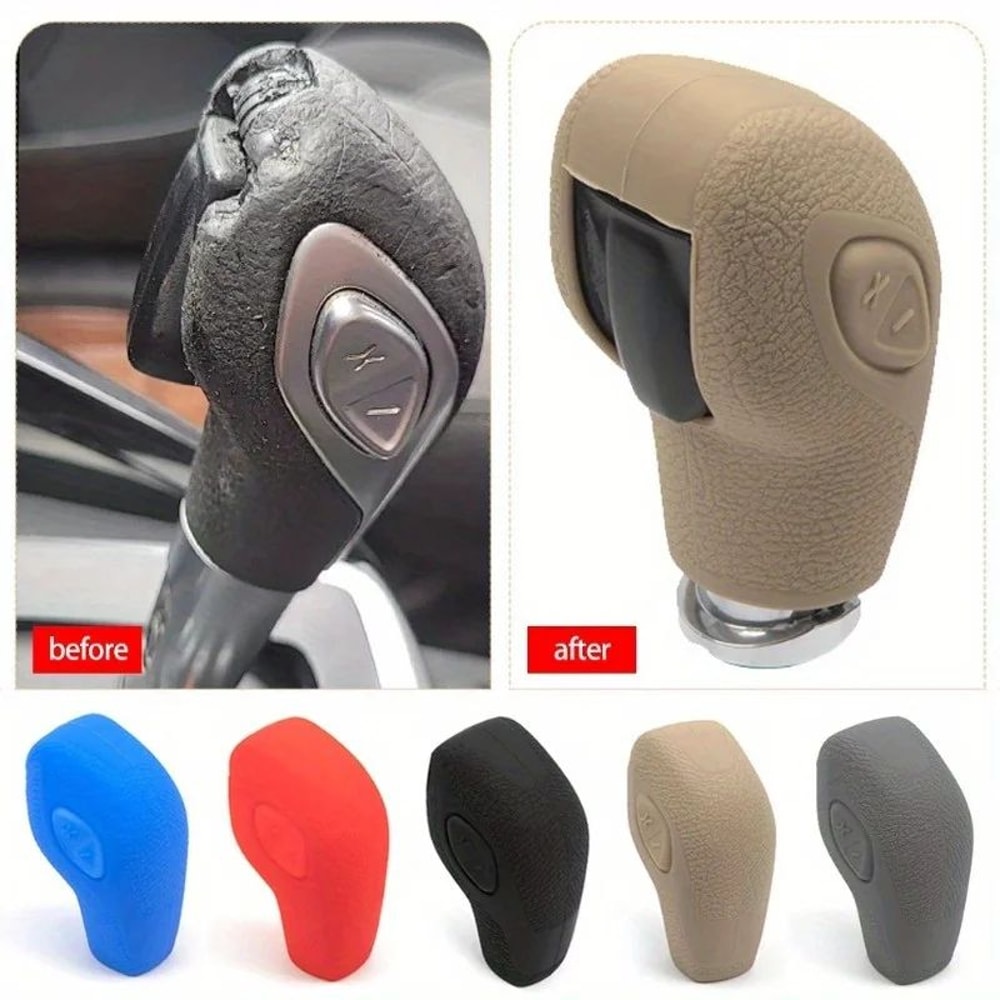 Universal Silicone Gear Shift Cover AntiSlip Shift Knob Cover Car Gear Shifter Protector 2