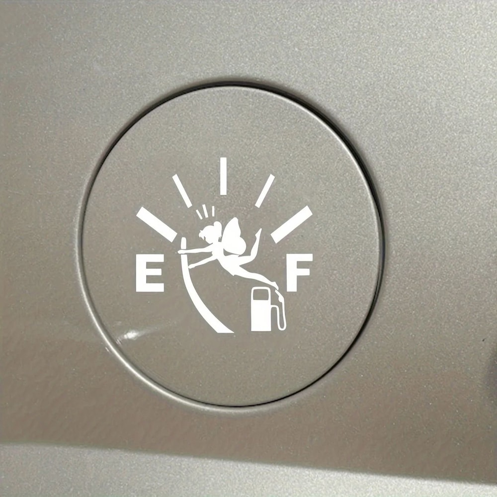 Fairy Fuel Tank Cap Sticker Cute Car Gas Cap Decal Vinyl Waterproof Fuel Gauge Sticker 2
