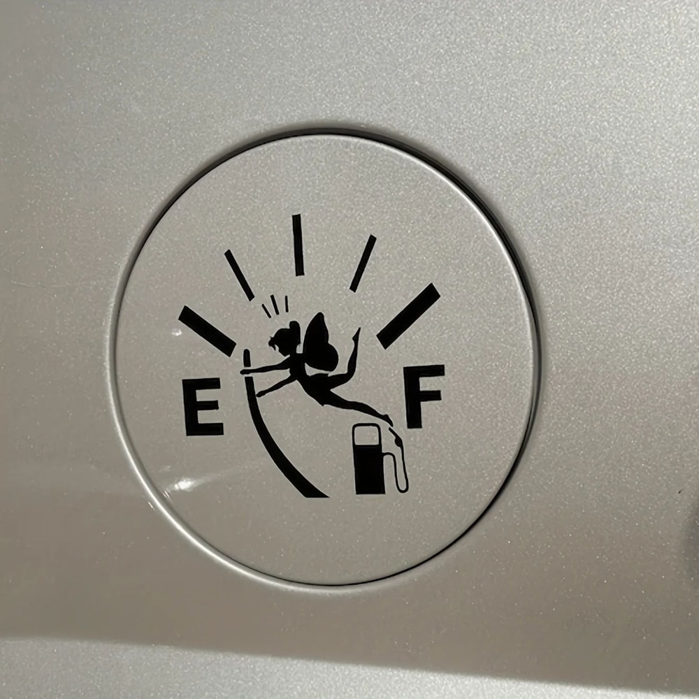 Fairy Fuel Tank Cap Sticker Cute Car Gas Cap Decal Vinyl Waterproof Fuel Gauge Sticker 4