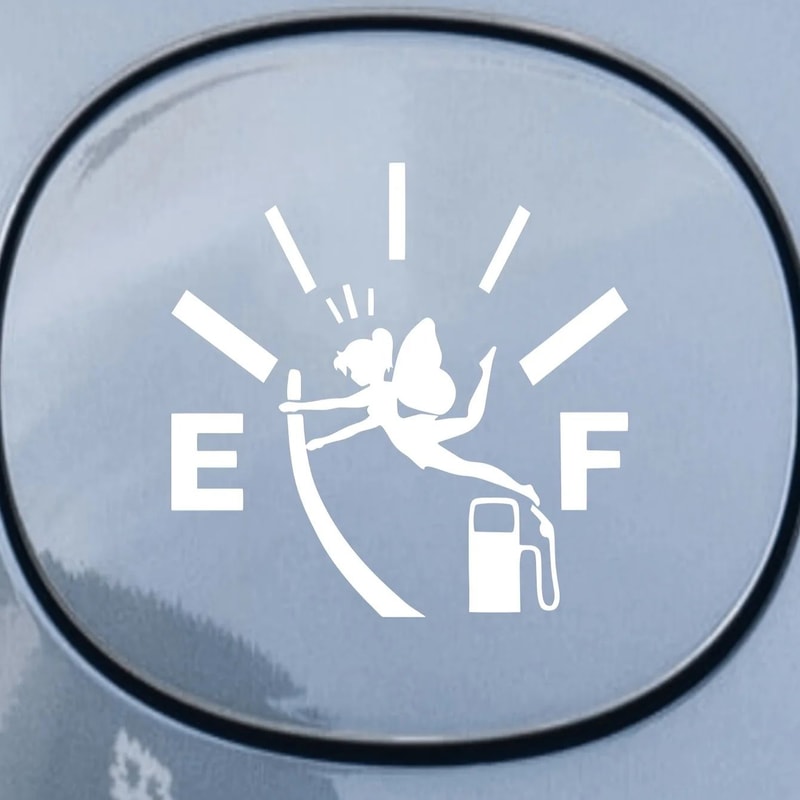 Fairy Fuel Tank Cap Sticker Cute Car Gas Cap Decal Vinyl Waterproof Fuel Gauge Sticker 5