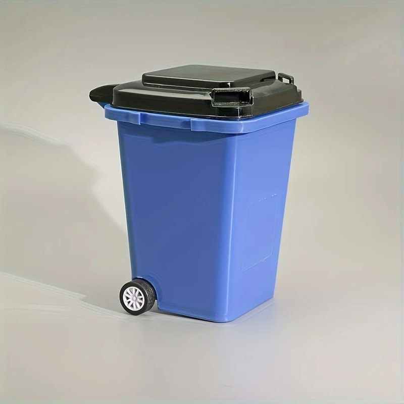 Portable Mini Desk Trash Bin With Pen Holder Compact Office Desk Organizer Desktop Storage Cup 7