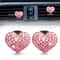 Heart Rhinestone Aromatherapy Vent Clip Set Car Air Vent Air Freshener Clip Diamond Car Interior D 0