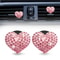 Heart Rhinestone Aromatherapy Vent Clip Set Car Air Vent Air Freshener Clip Diamond Car Interior D 0