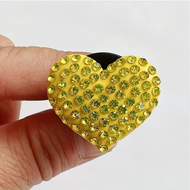 Heart Rhinestone Aromatherapy Vent Clip Set Car Air Vent Air Freshener Clip Diamond Car Interior D 2