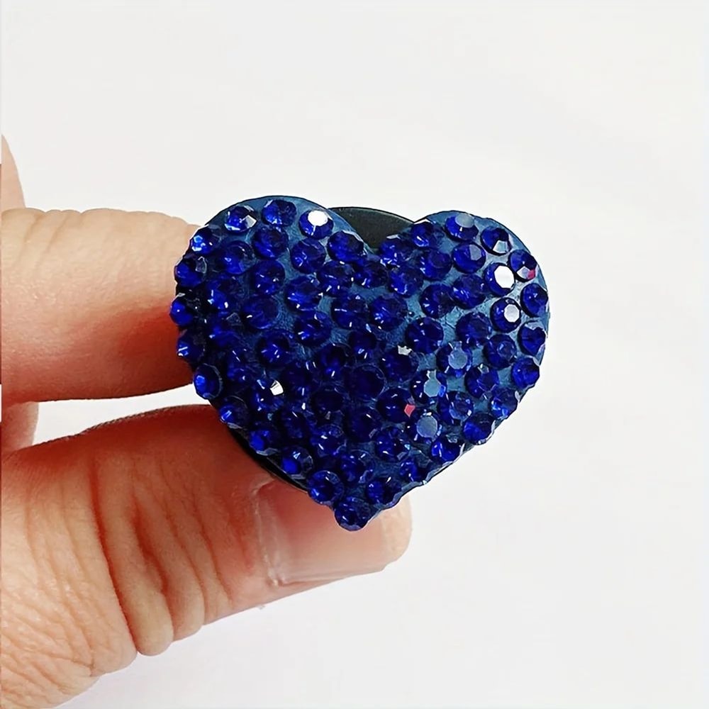 Heart Rhinestone Aromatherapy Vent Clip Set Car Air Vent Air Freshener Clip Diamond Car Interior D 4