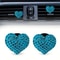 Heart Rhinestone Aromatherapy Vent Clip Set Car Air Vent Air Freshener Clip Diamond Car Interior D 5