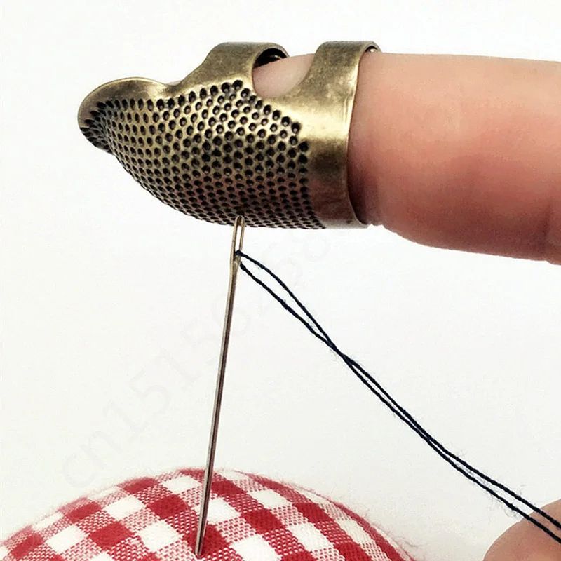 Vintage Adjustable Sewing Thimble Ring Finger Protector For Sewing Embroidery Hand Stitching 2