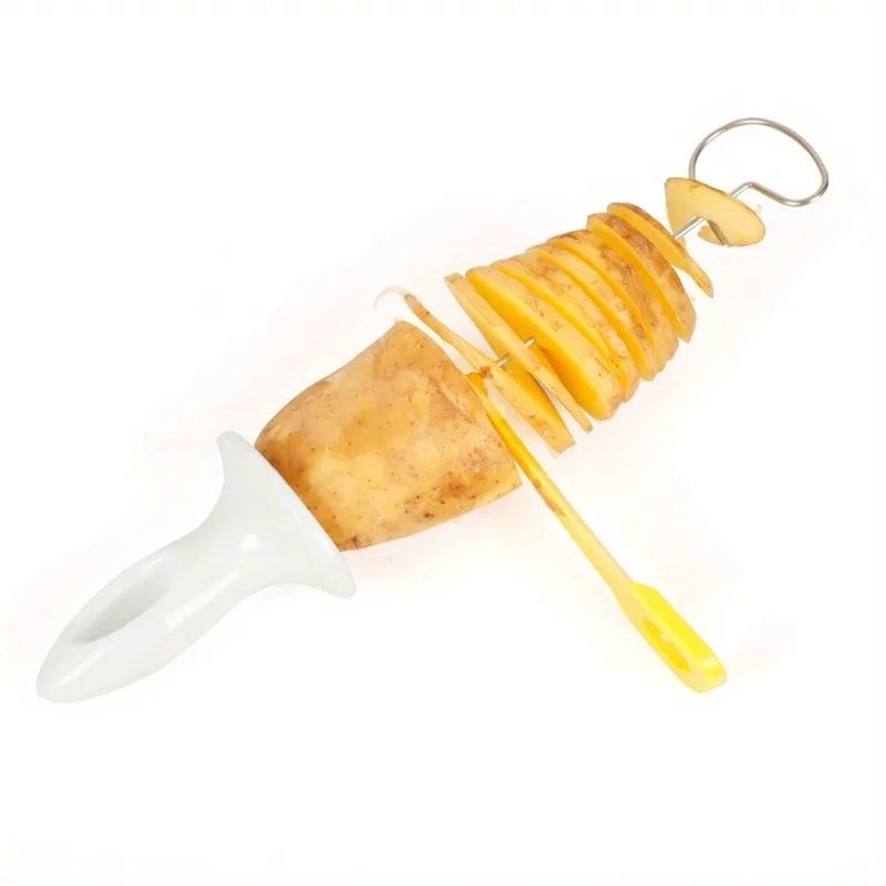 Campfire Spiral Potato Skewer Kit 6pc Potato Spiral Cutter Campfire Potato Skewers Set For BBQ Sn 4