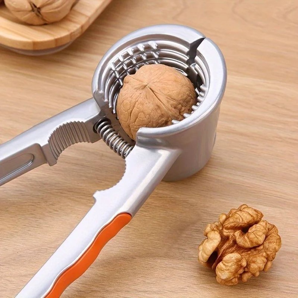 Ergonomic DoubleHead Nutcracker Tool Heavy Duty Walnut Hazelnut Cracker Multifunction Nut Opener 2