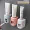 Automatic WallMount Toothpaste Dispenser With Toothbrush Holder Waterproof Bathroom Organizer 0