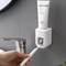 Automatic WallMount Toothpaste Dispenser With Toothbrush Holder Waterproof Bathroom Organizer 2