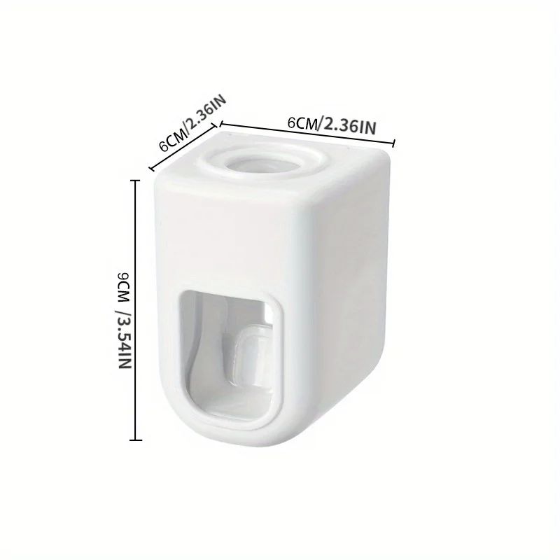 Automatic WallMount Toothpaste Dispenser With Toothbrush Holder Waterproof Bathroom Organizer 5