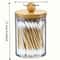 Transparent Acrylic Cotton Swab Holder Cotton Pad Organizer With Lid 1
