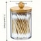 Transparent Acrylic Cotton Swab Holder Cotton Pad Organizer With Lid 1