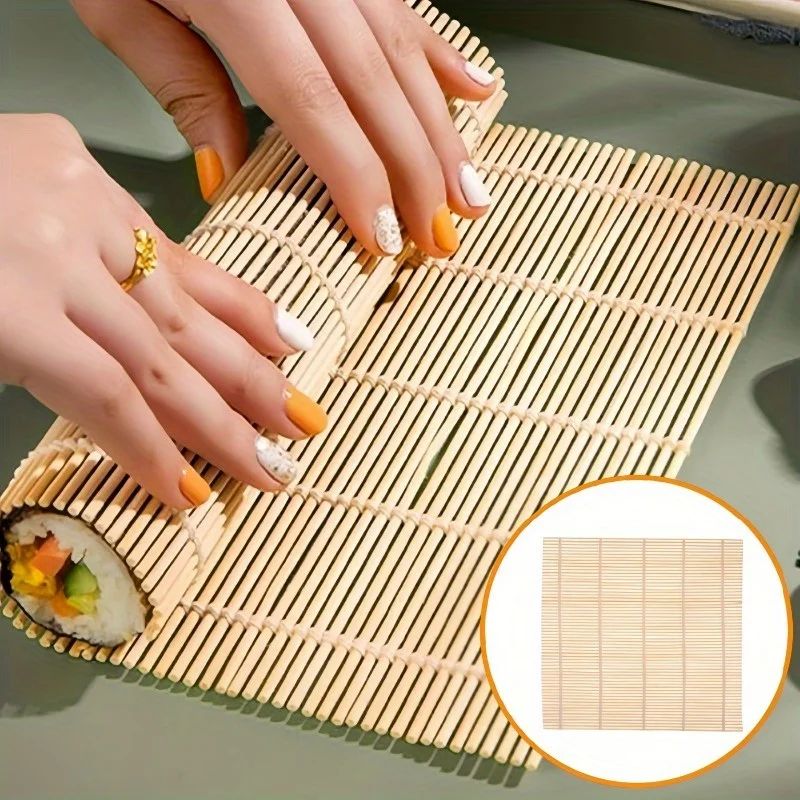 2Pack Bamboo Sushi Rolling Mat Set NonStick Bamboo Sushi Rolling Mat For Easy Homemade Sushi Gimba 4