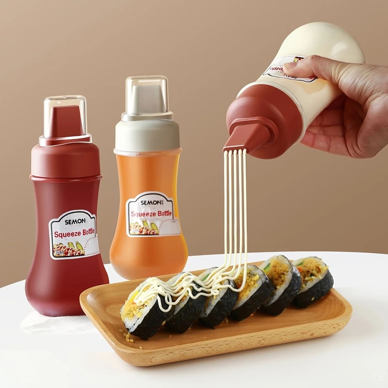 PrecisionControl Squeeze Sauce Bottle LeakResistant Condiment Squeeze Bottle For Ketchup Honey Sa 0