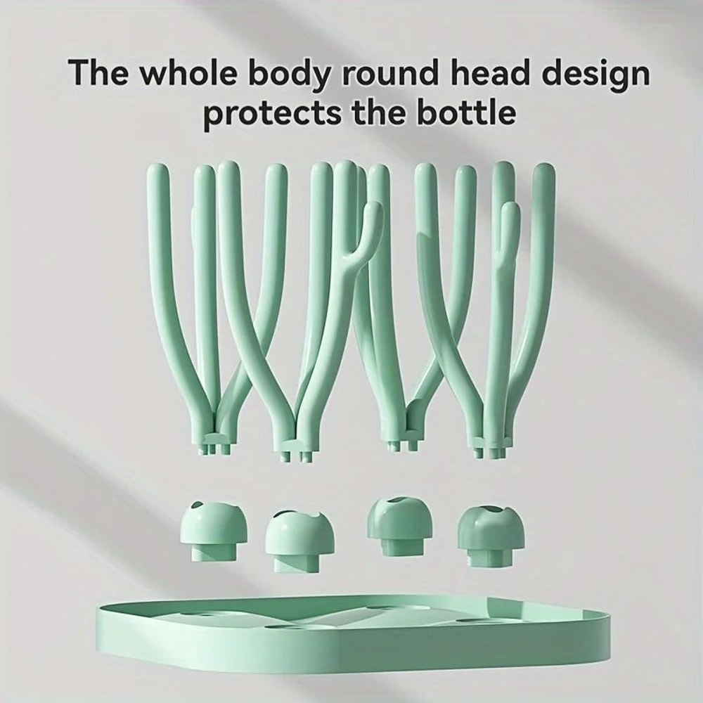 Portable MultiFunctional Drying Rack Foldable Bottle Drying Rack Countertop Holder With Removable 2