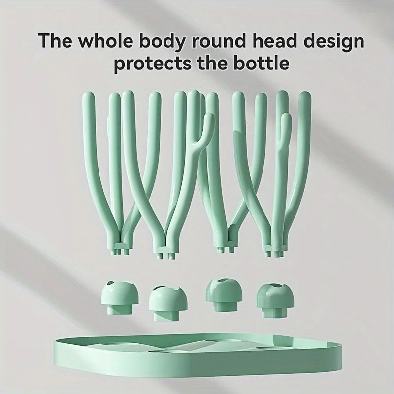 Portable MultiFunctional Drying Rack Foldable Bottle Drying Rack Countertop Holder With Removable 2