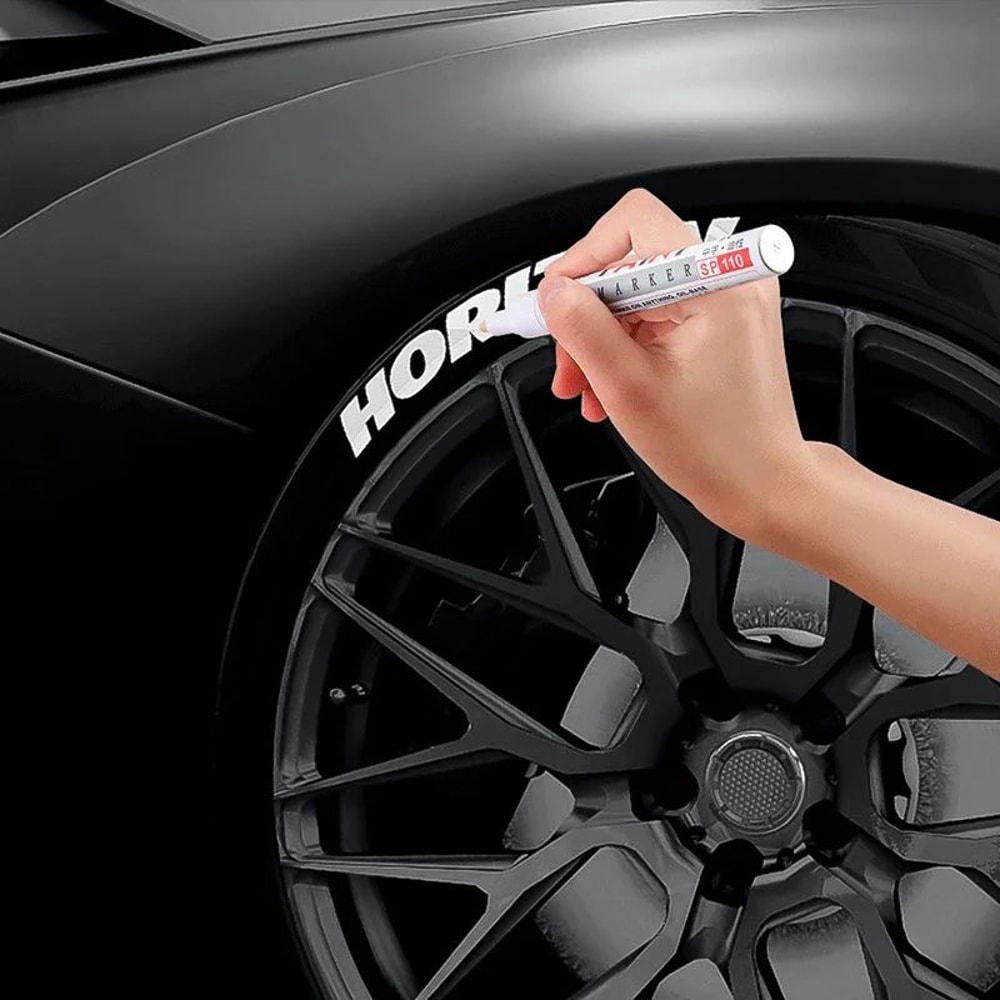Waterproof Tire Paint Pen Permanent Marker For Wheels Treads Auto Detailing 1