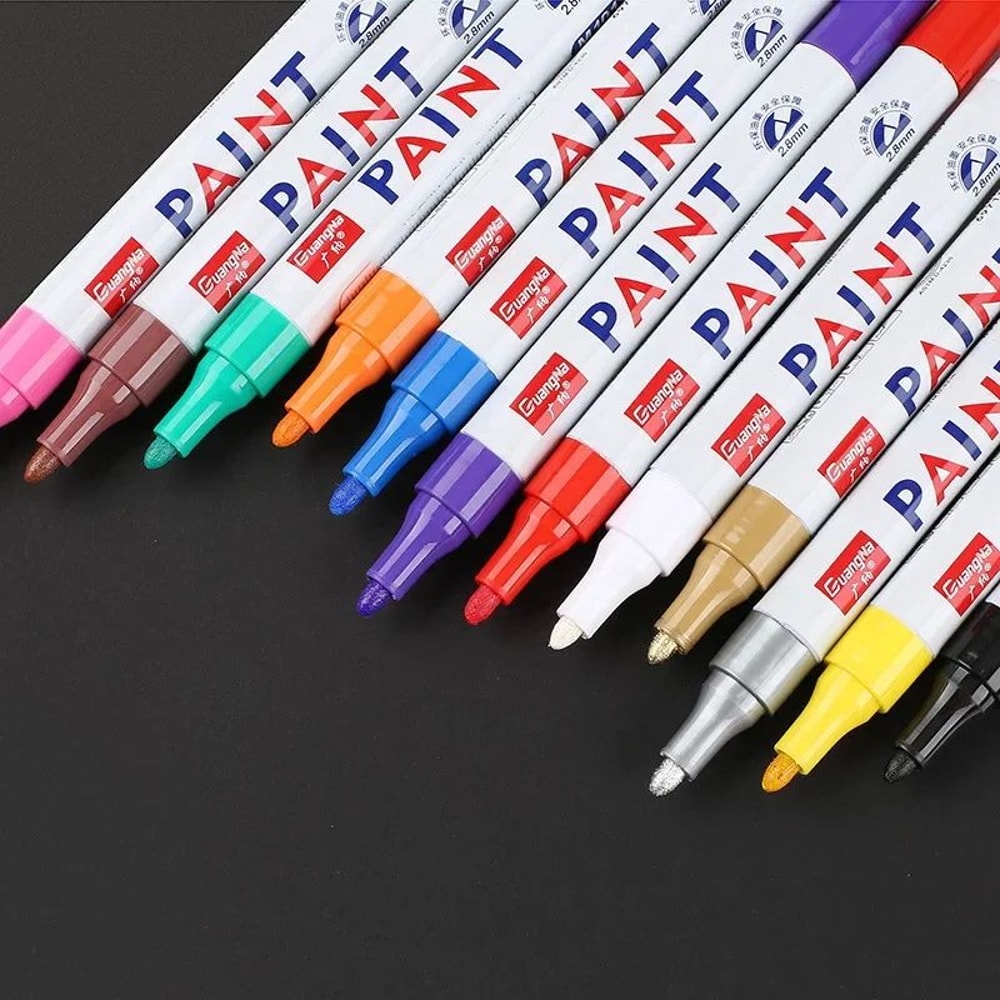 Waterproof Tire Paint Pen Permanent Marker For Wheels Treads Auto Detailing 5