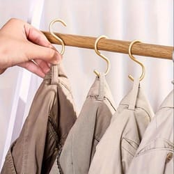 6-pack heavy-duty s hooks for kitchen & bathroom, no-drill hanging hooks for instant organization