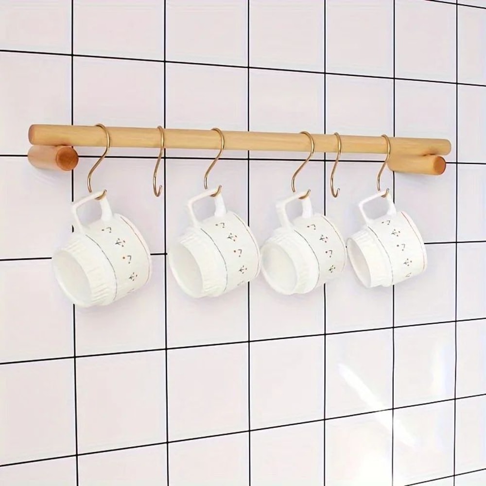 6Pack HeavyDuty S Hooks For Kitchen Bathroom NoDrill Hanging Hooks For Instant Organization 4