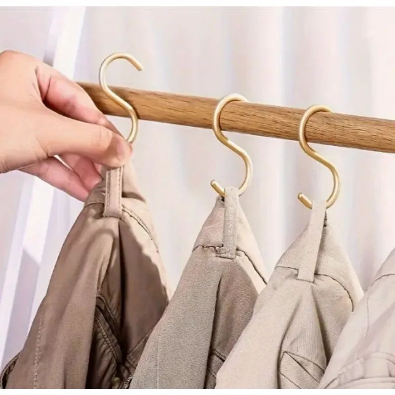 6Pack HeavyDuty S Hooks For Kitchen Bathroom NoDrill Hanging Hooks For Instant Organization 6