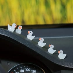 glow-in-the-dark mini duck car dashboard ornaments (5-piece cute car decor set)