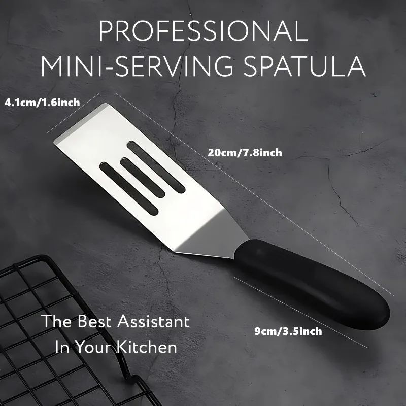 Mini Stainless Steel Brownie Spatula Small Metal Serving Cooking Turner For Cookies Lasagna And D 0