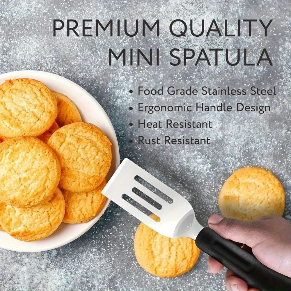 Mini Stainless Steel Brownie Spatula Small Metal Serving Cooking Turner For Cookies Lasagna And D 4