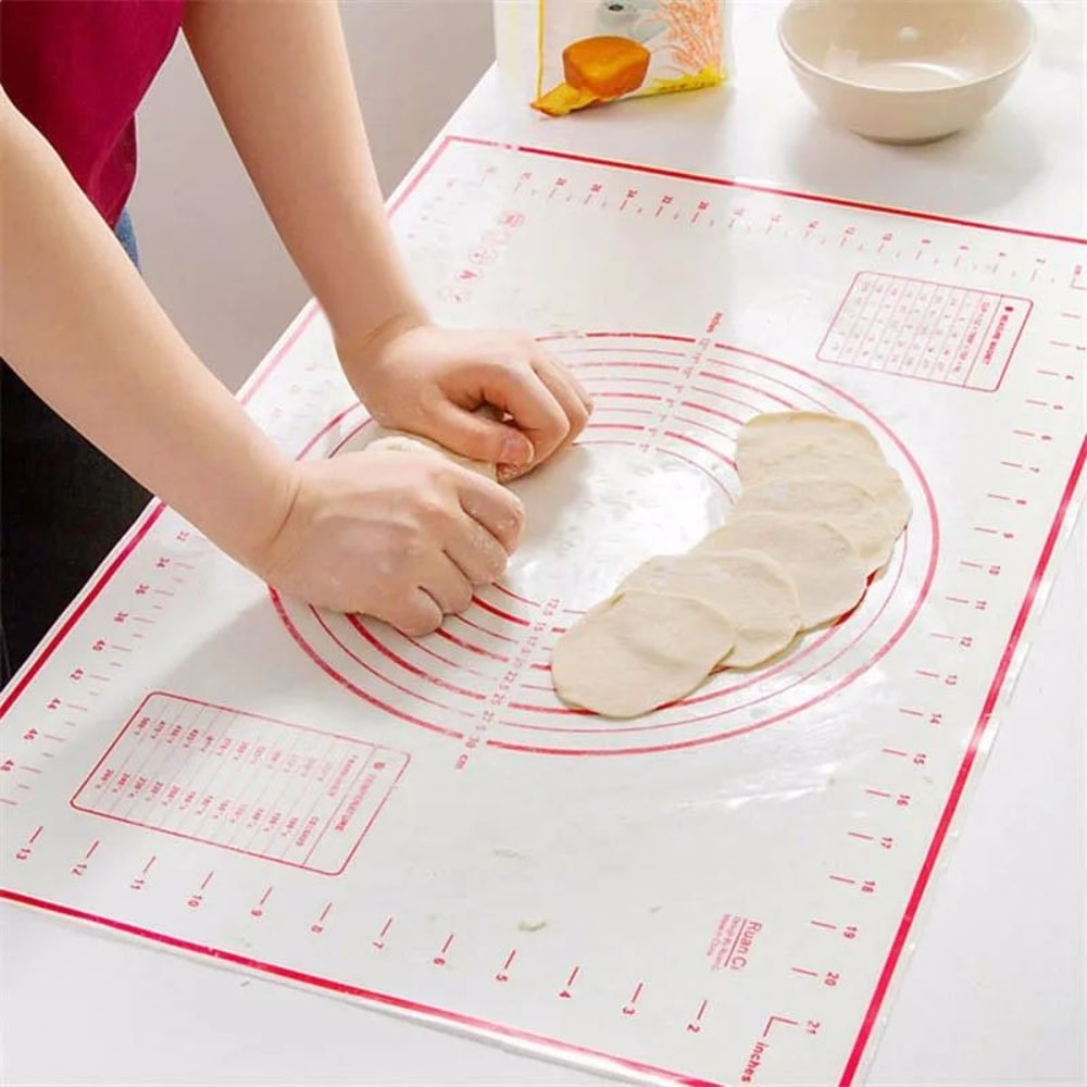 ExtraThick Silicone Pastry Mat With Measurements NonStick Kneading Rolling Baking Mat With Scale 4