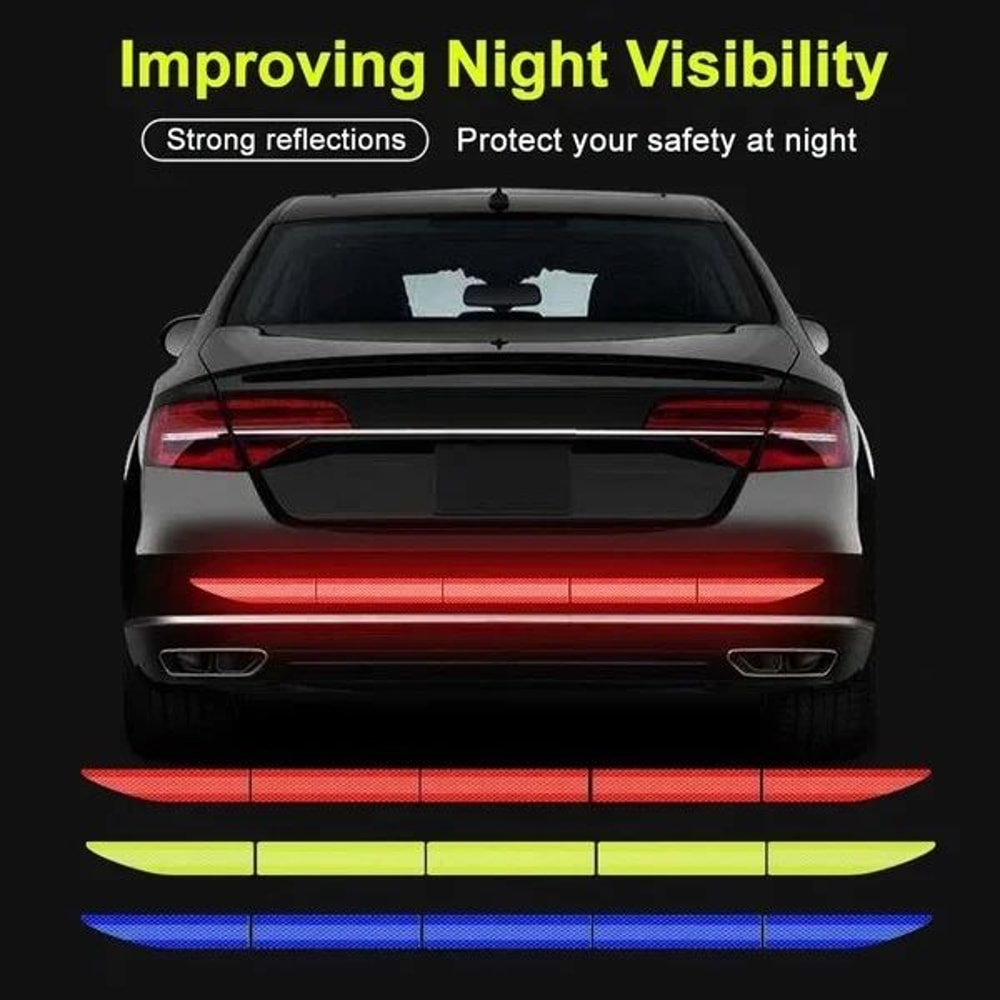 HighVisibility Reflective Warning Tape Sticker For Cars AntiCollision Safety Strip For Trunk Bumpe 5