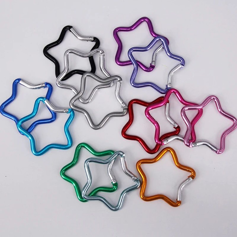 StarLock Aluminum Alloy Star Shaped Carabiner Clip For Backpack Keys Outdoor Gear 0