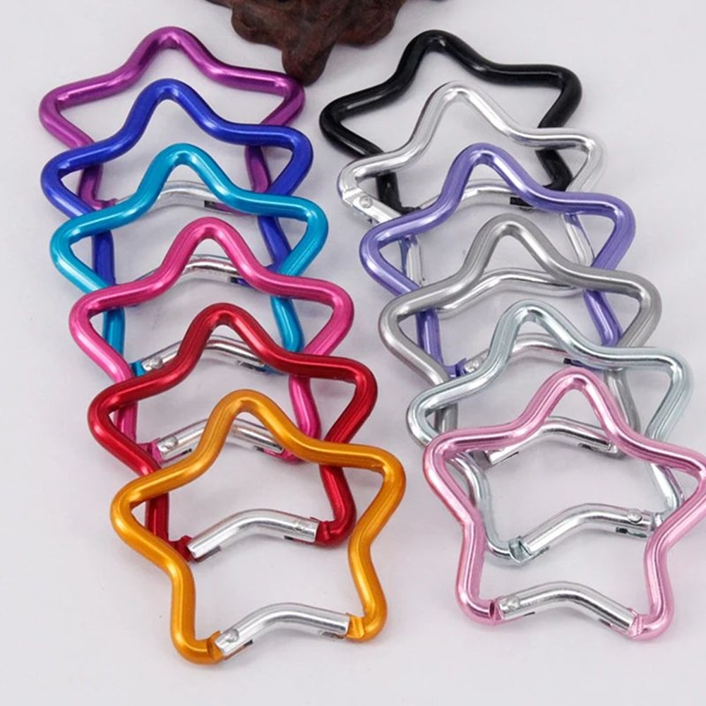 StarLock Aluminum Alloy Star Shaped Carabiner Clip For Backpack Keys Outdoor Gear 1